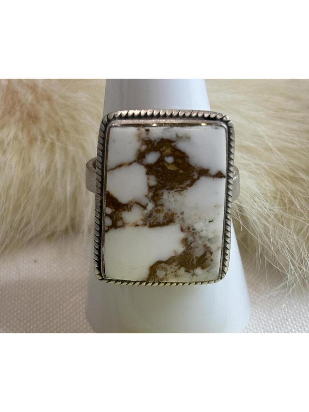 Wild Horse Jasper Sterling Silver Ring Size 9